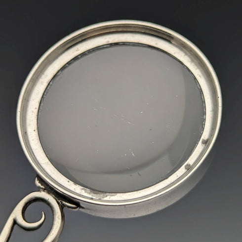 1878年 英国アンティーク 純銀製 小型ルーペ 虫眼鏡 Lawrence Emanual